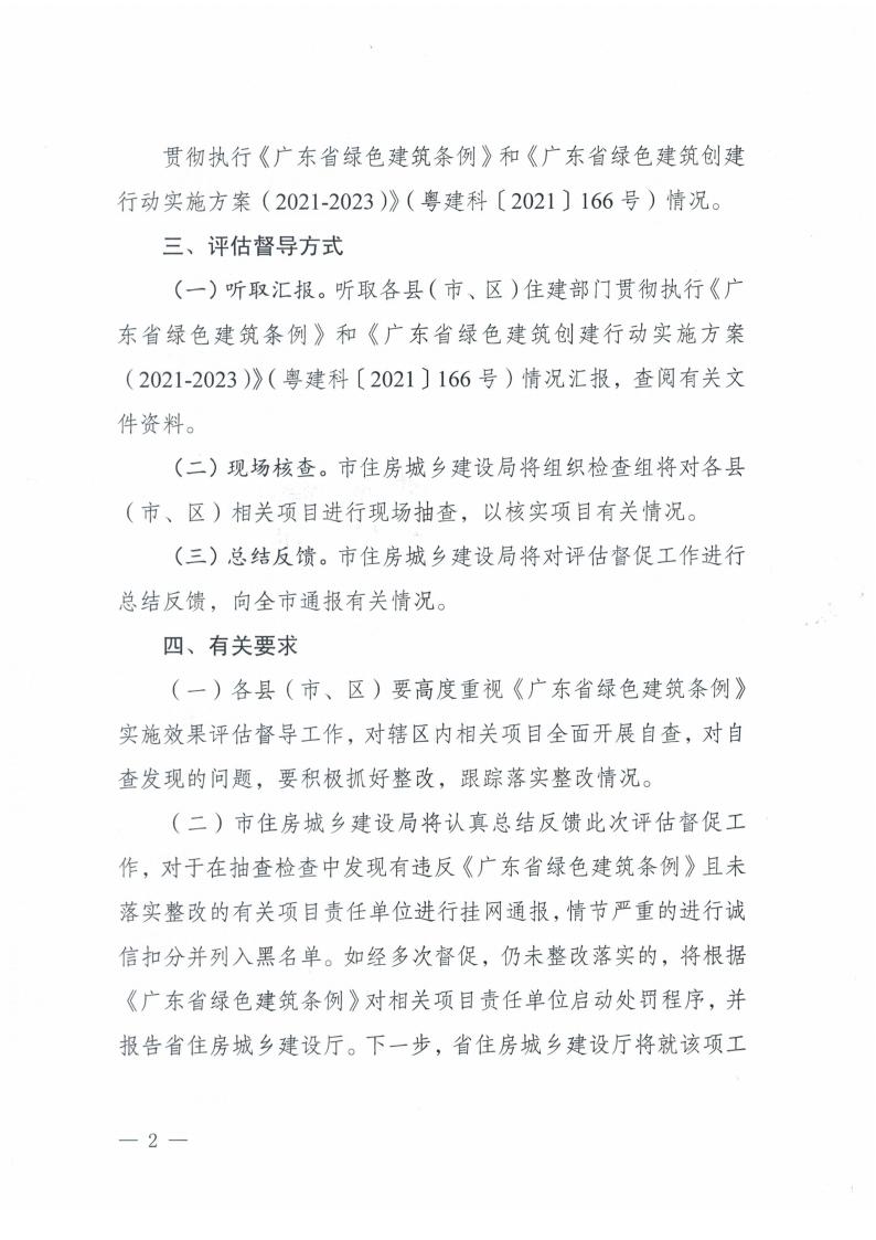 阳江市住房和城乡建设局关于开展《广东省 绿色建筑条例》实施效果评估督导 工作的通知
